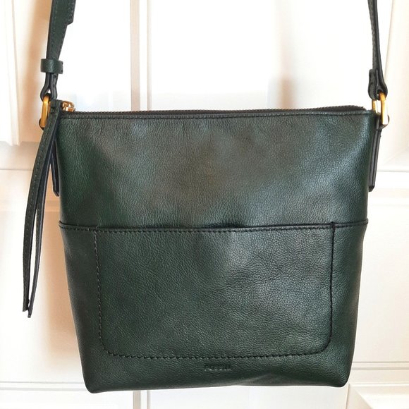 Fossil Handbags - Fossil Spruce Green Amelia Leather Crossbody Bag